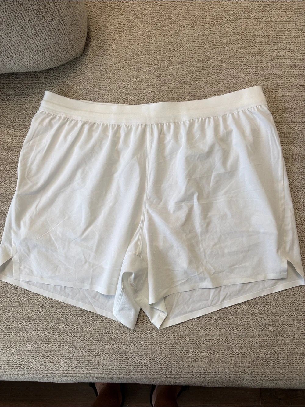 NWOT Mens all in motion White Athletic Performance Shorts